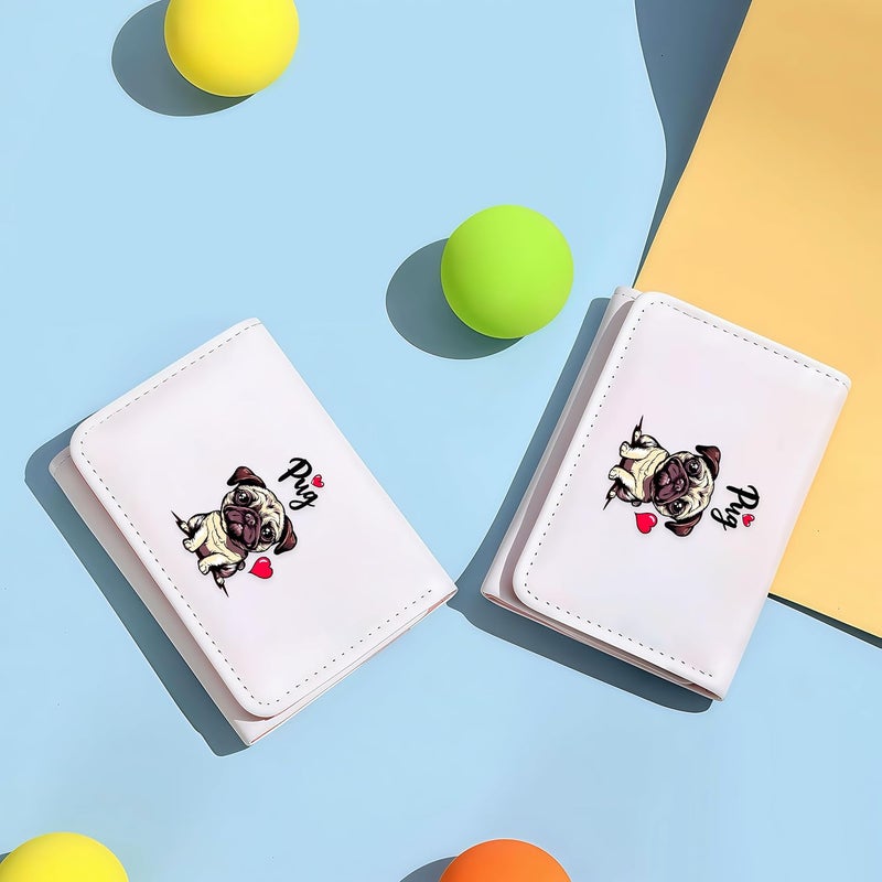 BJDAMAI Pug Wallet For Teens Kids Girls Age 6,7,8,9,10,11,12, Small Slim Thin Mini Compact Women Wallet, Animal Lovers Gifts Stuff, Cash Card Coin Pocket Window For Female! - Image 4
